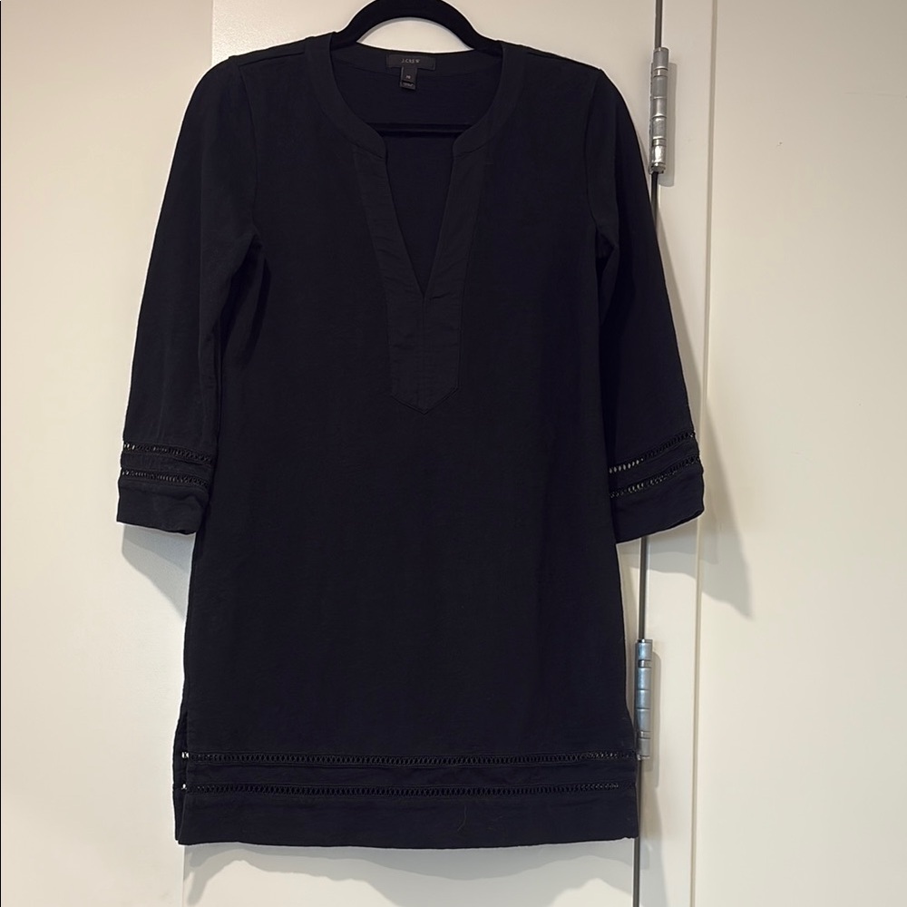 Black Tunic Dress with 3/4 Sleeves